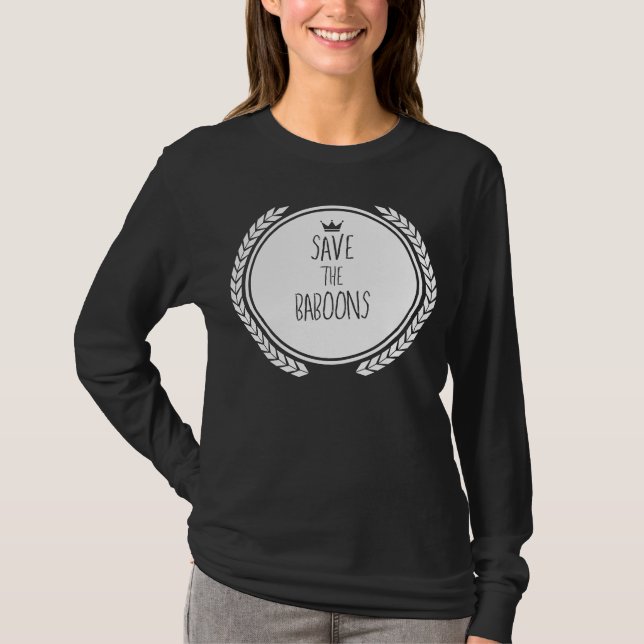 T-shirt Sauvez le BABOON animal BABOON BABOON (Devant)
