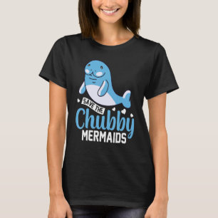 T-shirt Sauvez le Chubby Sea Cow Mermaids Manatee Floaty P