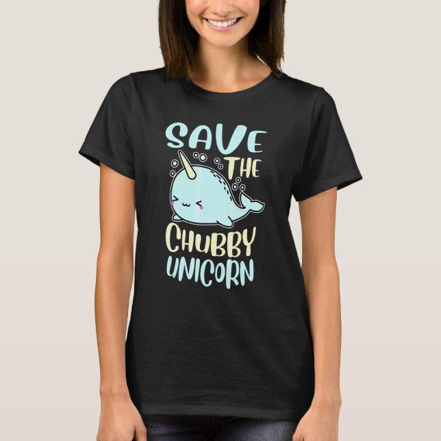 T-shirt Sauvez Le Chubby Unicorn Narwhal (Devant)