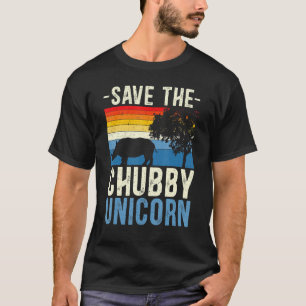 T-shirt Sauvez le Chubby Unicorn Rhinoceros Rhino Animal R