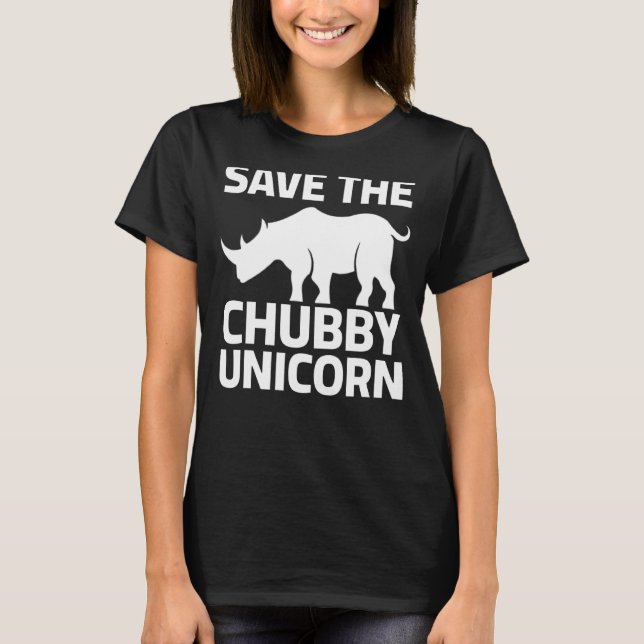 T-shirt Sauvez Le Chubby Unicorns Rhino (Devant)