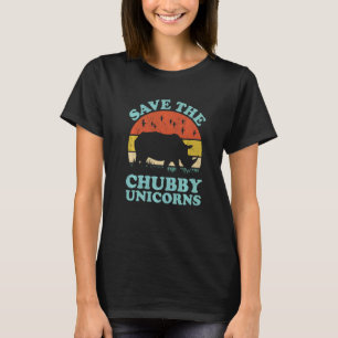 T-shirt Sauvez le Chubby Unicorns Rhino Droits des animaux