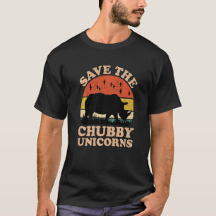 T-shirt Sauvez le Chubby Unicorns Rhino Droits des animaux