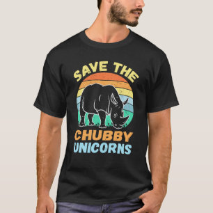 T-shirt Sauvez le Chubby Unicorns Rhino Vintage animal dro
