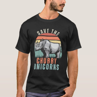 T-shirt Sauvez Le Chubby Unicorns Rhinoceros Amateurs Homm