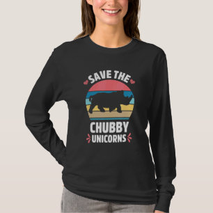 T-shirt Sauvez Le Chubby Unicorns Vintage Rhino Animal Rig