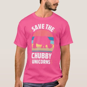 T-shirt Sauvez Le Chubby Unicorns Vintage Rhino Animal Rig