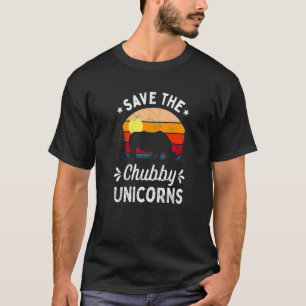 T-shirt Sauvez Le Chubby Unicorns Vintage Rhino Animal Rig