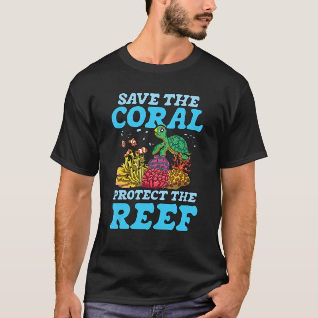 T-shirt Sauvez Le Corail Protégez Le récif (Devant)