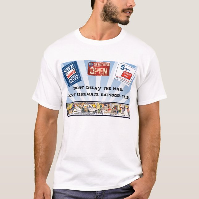 T-shirt Sauvez le courrier de 5 jours de l'Amérique (Devant)
