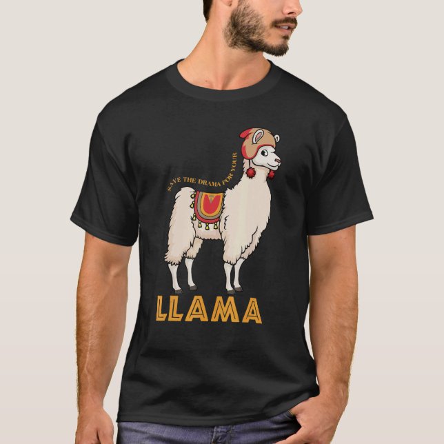 T-shirt Sauvez Le Drame Pour Votre Llama Cute Animal 1 (Devant)
