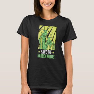 T-shirt Sauvez Le Jardin Ninjas Entomologie Insecte Prière