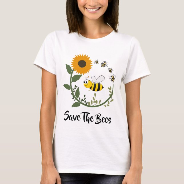 T-shirt  Sauvez Le Jour des terres Des Abeilles (Devant)