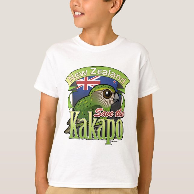 T-shirt Sauvez le Kakapo de la Nouvelle Zélande (Devant)