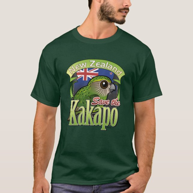T-shirt Sauvez le Kakapo de la Nouvelle Zélande (Devant)