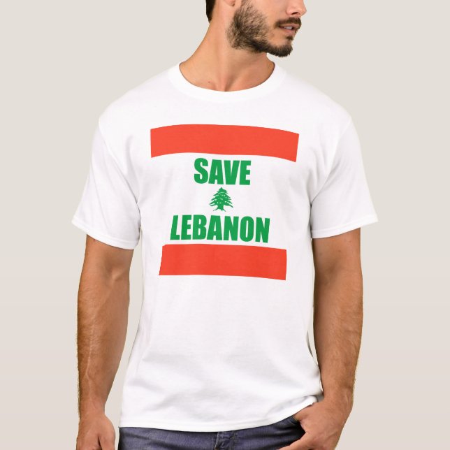 T-shirt Sauvez le Liban (Devant)