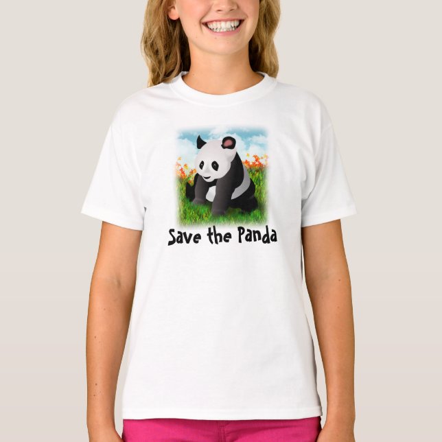 T-shirt Sauvez le panda (Devant)