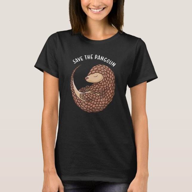 T-shirt Sauvez Le Pangolin Pangolin (Devant)