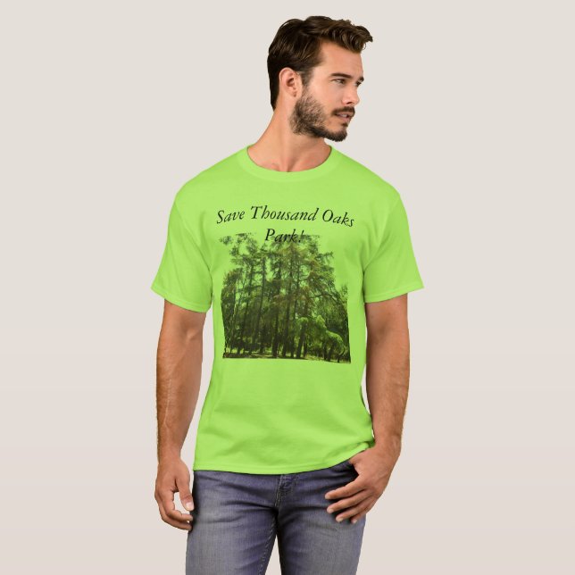 T-shirt Sauvez le parc des Mille Chênes - les faucons et l (Devant entier)