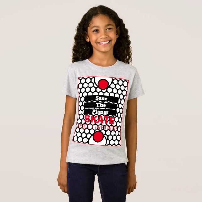 T-Shirt Sauvez Le Patinage Planète (Devant entier)