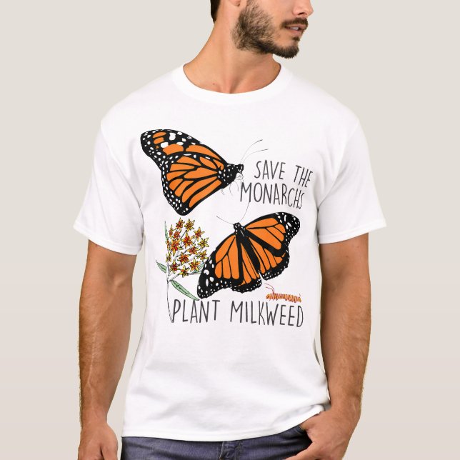 T-shirt Sauvez Le Plante Des Monarques Certains Milkweed B (Devant)