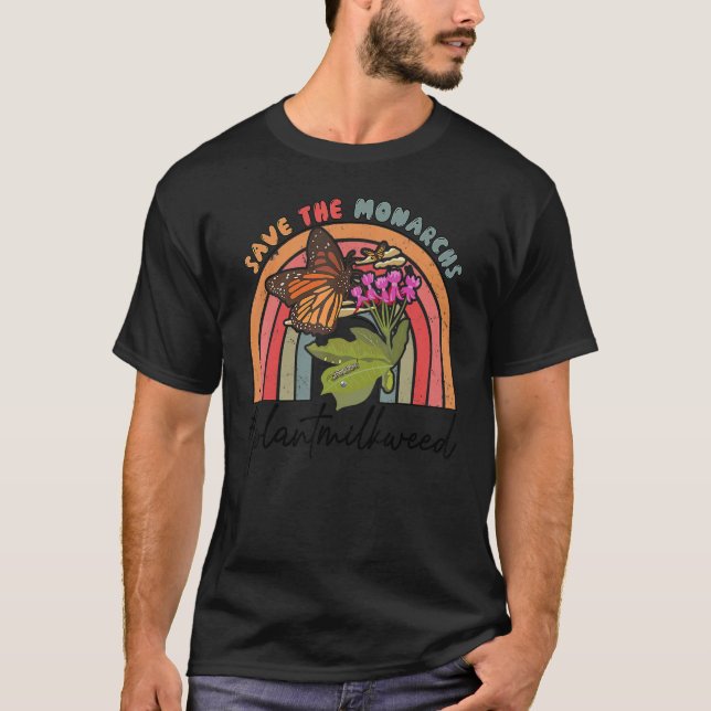 T-shirt Sauvez le Plante des monarques Plus Milkweed Flowe (Devant)