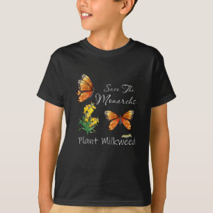 T-shirt Sauvez Le Plante Des Monarques Un Papillon De Lait