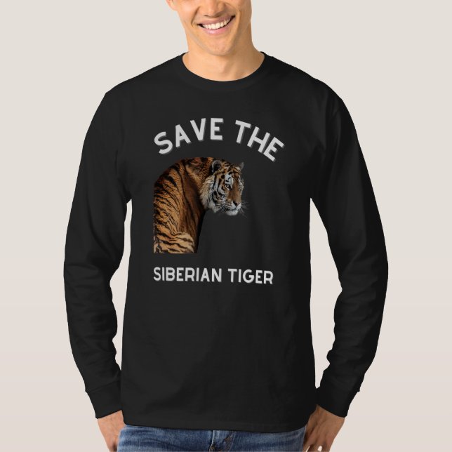 T-shirt Sauvez Le Safari Sibérien Tiger Hommes Femmes Enfa (Devant)