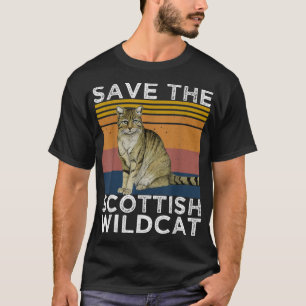 T-shirt Sauvez le Wildcat écossais, Ecosse Wildcat Lover