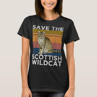 T-shirt Sauvez le Wildcat écossais, Ecosse Wildcat Lover