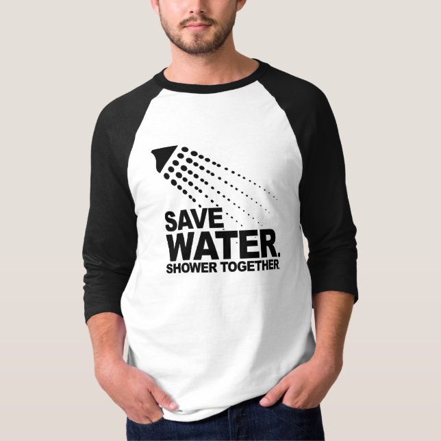 T-SHIRT SAUVEZ L'EAU. DOUCHE ENSEMBLE (Devant)
