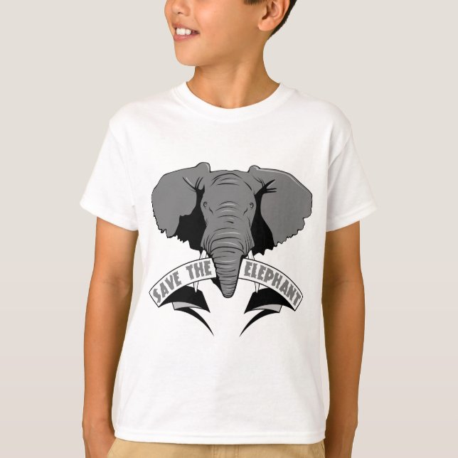 T-shirt Sauvez l'éléphant (Devant)