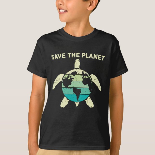 T-shirt Sauvez l'environnement de la planète Terre (Devant)