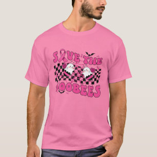 T-shirt Sauvez Les Abeilles Boo Drôle Cancer Du Sein Hallo