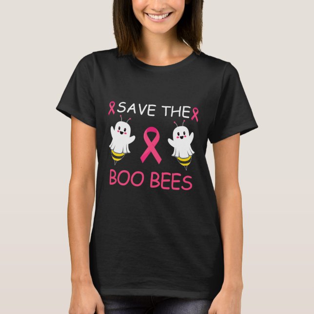 T-shirt Sauvez les abeilles Boo Halloween amusant cancer d (Devant)