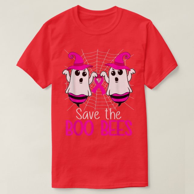 T-shirt Sauvez les abeilles Boo Sensibilisation au cancer  (Design devant)
