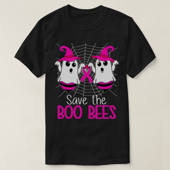 T-shirt Sauvez les abeilles Boo Sensibilisation au cancer  (Design devant)