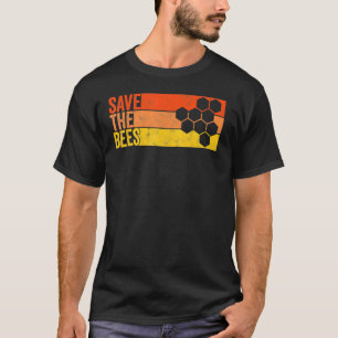 T-shirt Sauvez Les Abeilles Bumblebee Retro Beekeeper 1