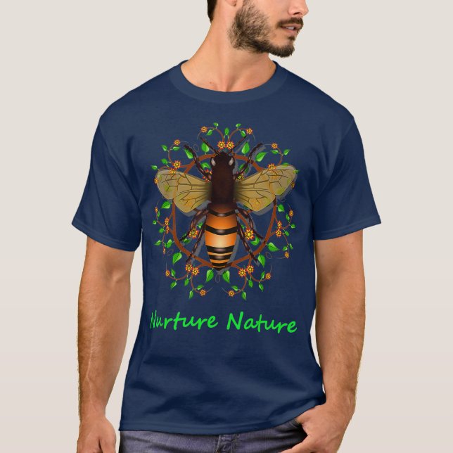 T-shirt Sauvez les abeilles de miel protéger l'écologie en (Devant)
