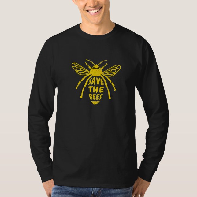 T-shirt Sauvez Les Abeilles ! Drôle conception d'abeilles  (Devant)