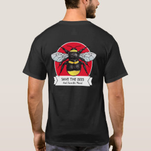 T-shirt Sauvez les abeilles et sauvez le rétro bourdon de