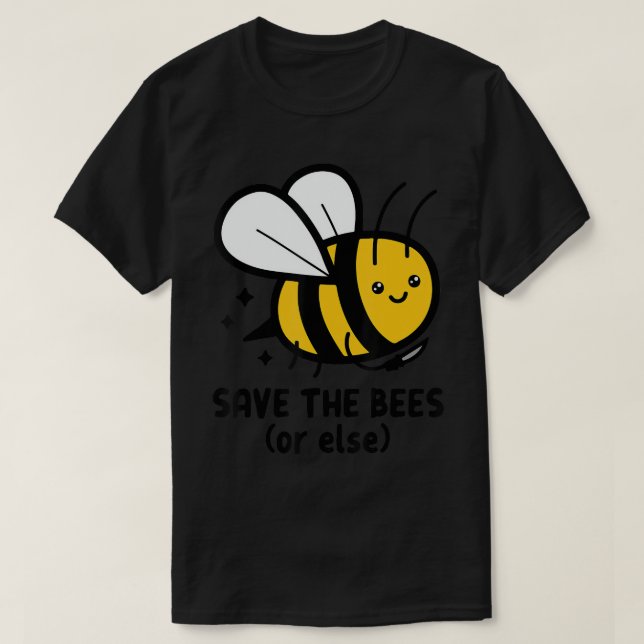 T-shirt Sauvez Les Abeilles Ou Autres Couteau Nature Anima (Design devant)
