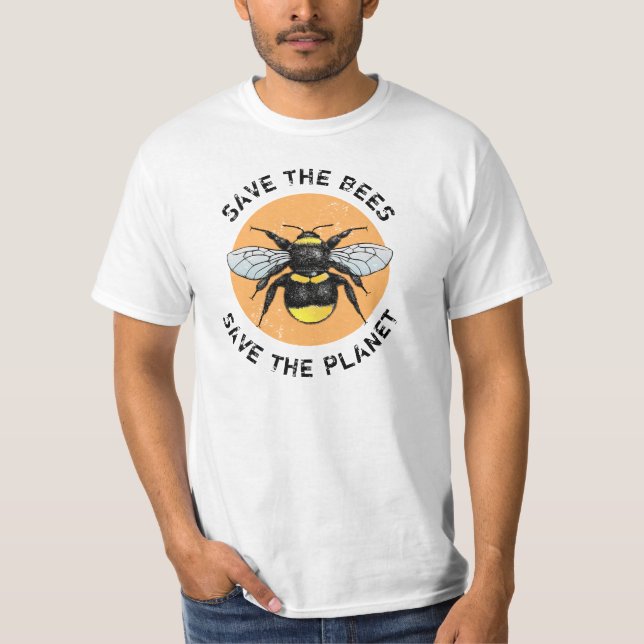 T-shirt Sauvez les abeilles sauvent la planète (Devant)