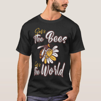 T-shirt Sauvez les abeilles sauvent le monde
