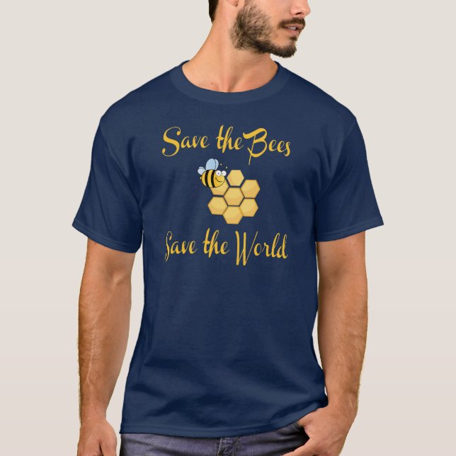 T-shirt Sauvez les abeilles sauvent le monde (Devant)