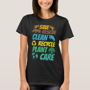 T-shirt Sauvez les abeilles Secourir les animaux Recyclé P