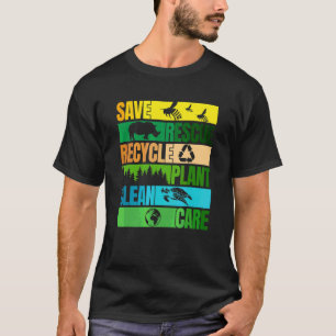 T-shirt Sauvez les abeilles Secourir les animaux Recycle P