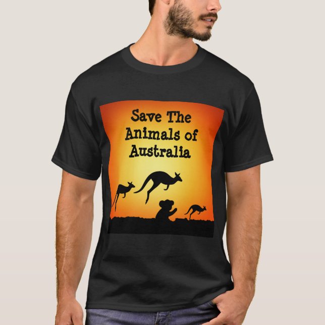 T-shirt Sauvez les animaux d'Australie (Devant)