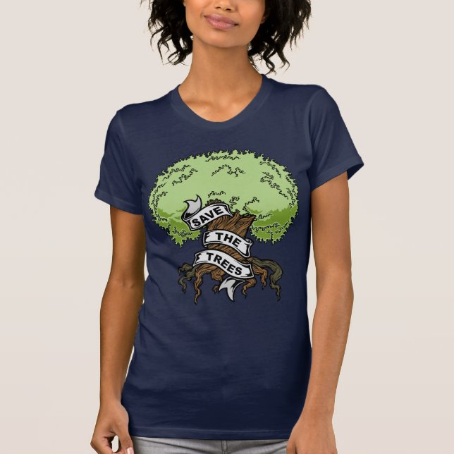 T-shirt Sauvez les arbres (Devant)