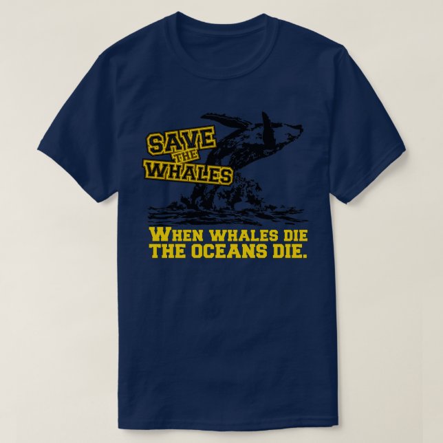 T-shirt Sauvez les baleines (Design devant)